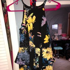 Material girl peplum Bodycon Dress